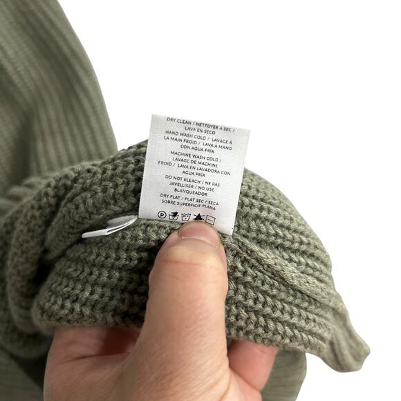 Naadam Army Cotton Cashmere Tunic Dress L Quiet Lux Minimalist Modern Vintage - Picture 7 of 10